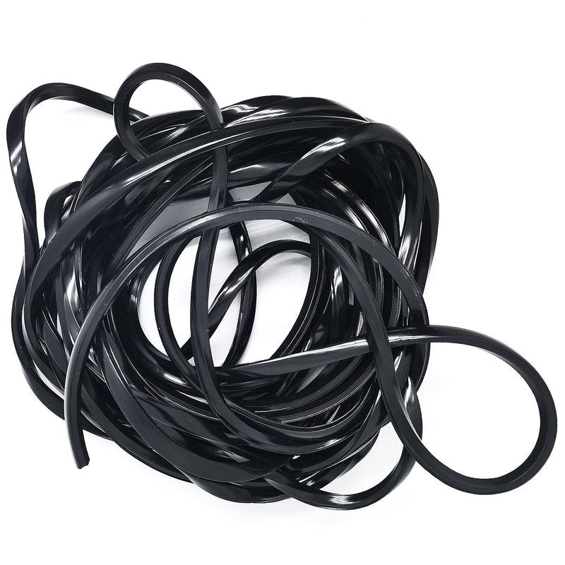 10Meters/32ft 6mm Aluminum Extrusion Slot Cover Soft Cover Seal Strip for 2020 Aluminum Extrusion Profile European Standard Anodized Linear Rail(Black) Black 10Meters