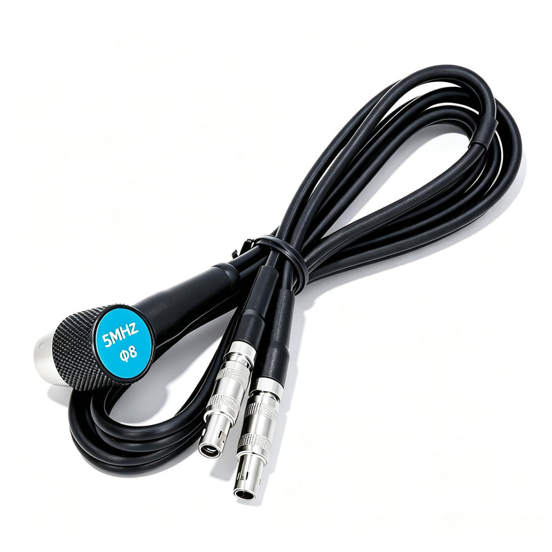 Ultrasonic Thickness Gauge Probe, ABS Standard Transducer Tester Probe 5MHz Dia 8 Smart Sensor Ultrasonic Transducer Probe Replacement Probe for GM130 GM100