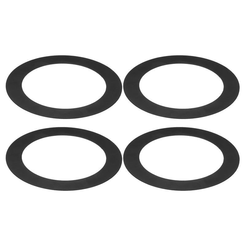 PATIKIL Goof Rings for 4" Inch Recessed Can Lighting Down Light, 4 Pcs Metal Goof Trim Rings Cover, Outer Diameter 6.7-inch, Inner Diameter 4.25-inch, Matte Finish Black，Flush Mount For 4 Inch