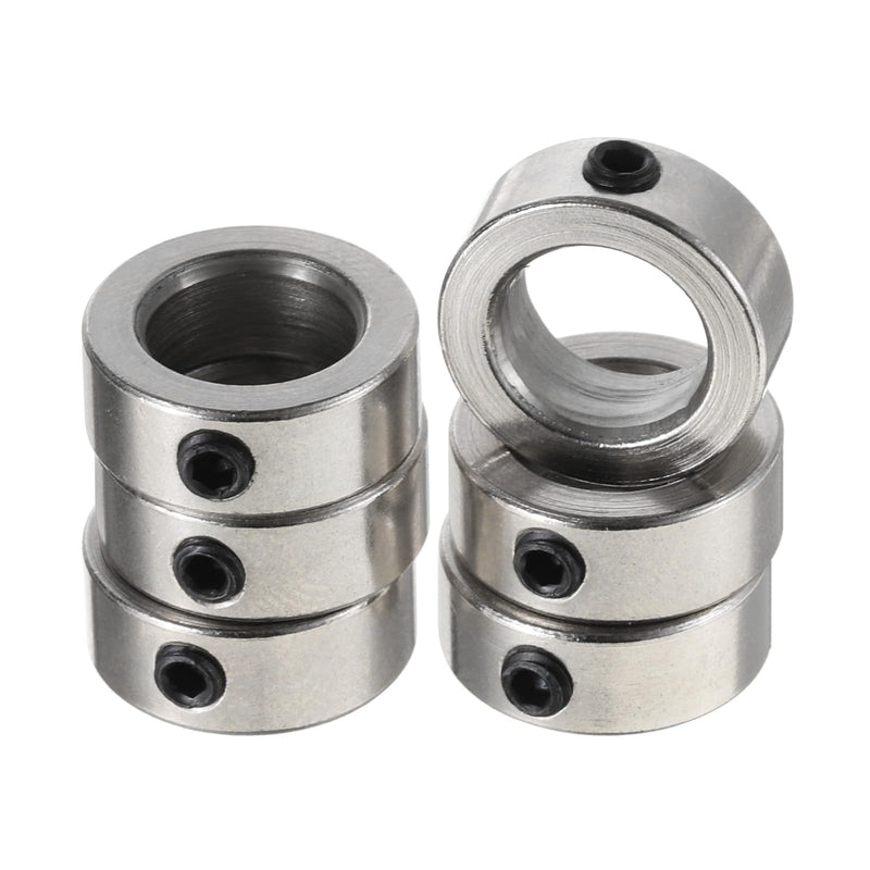 uxcell 6pcs 8mm Shaft Lock Collar T8 Lead Screw Lock Ring, Stainless Steel Set Screw Collars
