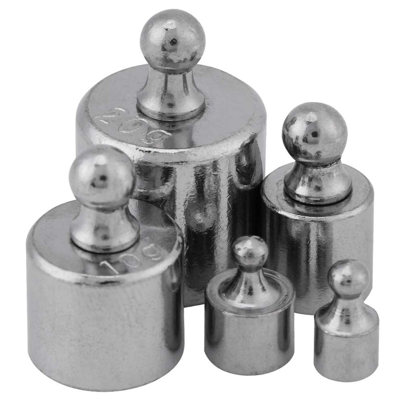 gernie 5Pcs Counterweight 200G Calibration Weight Set Tool Kit Chrome Scale Calibration Weights