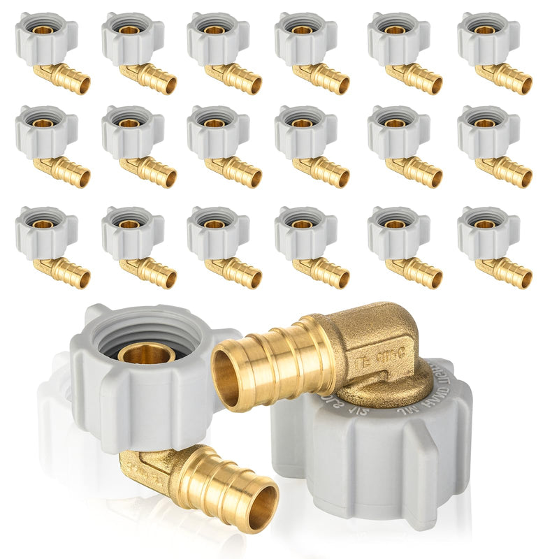 20PC HeSun 1/2" Pex Crimp x 1/2" Female NPT Swivel Elbow(PEX1807299-20) 20 PACK, 1/2" PEX x 1/2" FEMALE