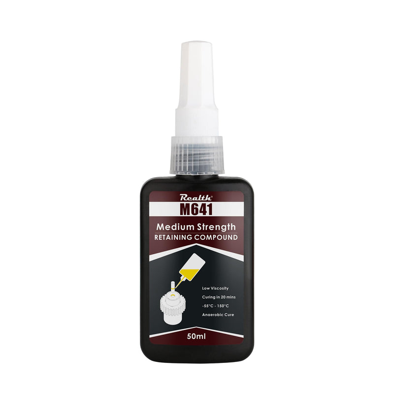 M641 Retaining Compound Medium Strength for Ease of Disassembly, Yellow Low Viscosity Gap Sealants 50ml for Sealing The Cylindrical Components and Anti-Rust(M641) M641