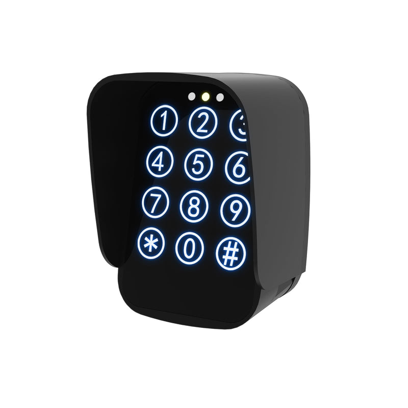 JUJIANG TKM-01 Touch Panel Wireless Gate Keypad with Outdoor Keypad Cover Digital Code Entry Access Control Keypad for Automatic Swing Sliding Gate Opener Garage Door Opener Remote Operator Accessory