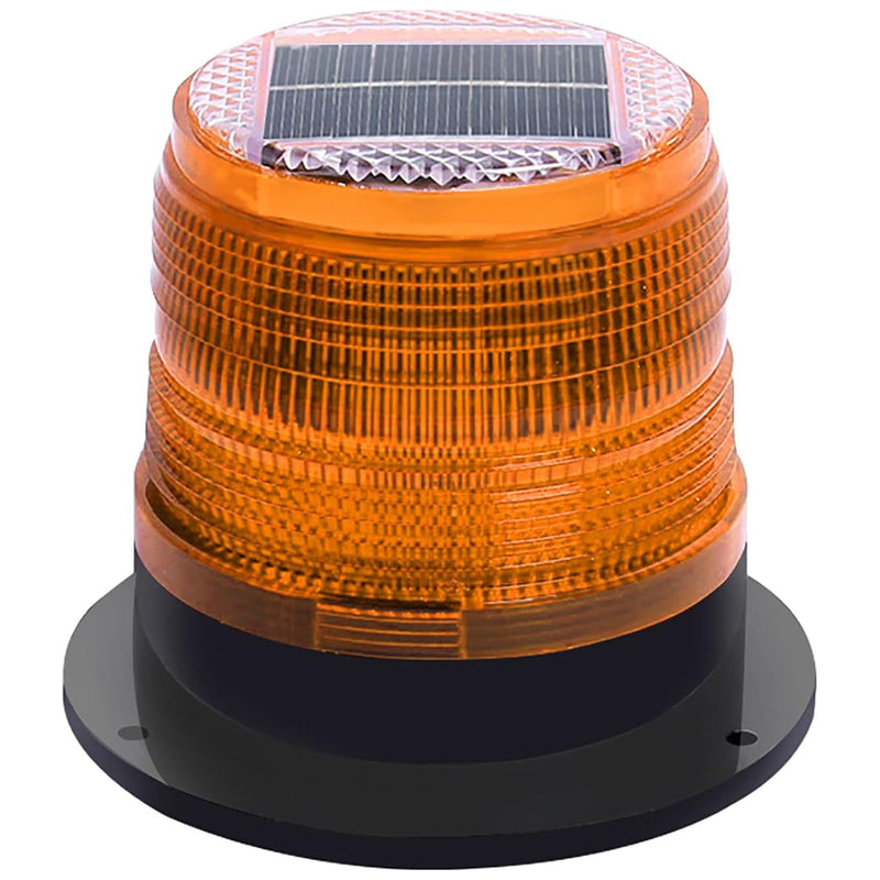 Solar Strobe Warning Light,Traffic Light Solar Powered Magnetic Light Waterproof Strong Magnetic Base, LED Flash Light Warning Light for Construction,Traffic,Factory,Safety Sign (Yellow) Yellow