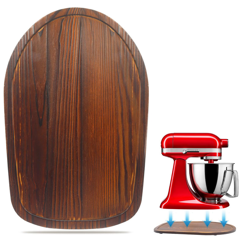 Mixer Slider Compatible with Kitchen aid Bowl Lift 4 .5-5 Qt Stand Mixer Pine Wood - Kitchen Countertop Storage Mover Sliding Caddy for Kitchen Aid 4 .5-5 Qt Mixer (4 .5-5 Qt - Brown) 4 .5-5 Qt - Brown