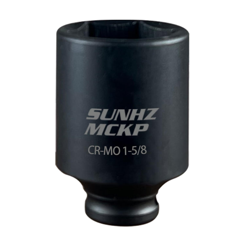 SUNHZMCKP 1/2 Inch Drive Impact Socket, SAE 1-5/8 In Deep 6 Point Socket, CR-MO, Axle Nut Impact Grade Socket for Easy Removal (1-5/8 Socket) 1-5/8 inch