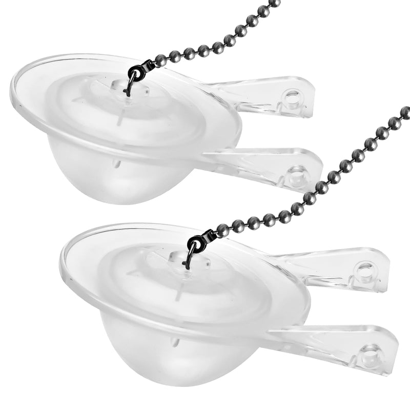 3-Inch Toilet Flappers Replacement Kit for Gerber 99-827, 3 Inch Toilet Flush Valve with Stainless Chain and Hook, High Performance Silicone Toilet Flapper - Reliable Toilet Flapper (Clear 2 PCS) Clear 2 PCS