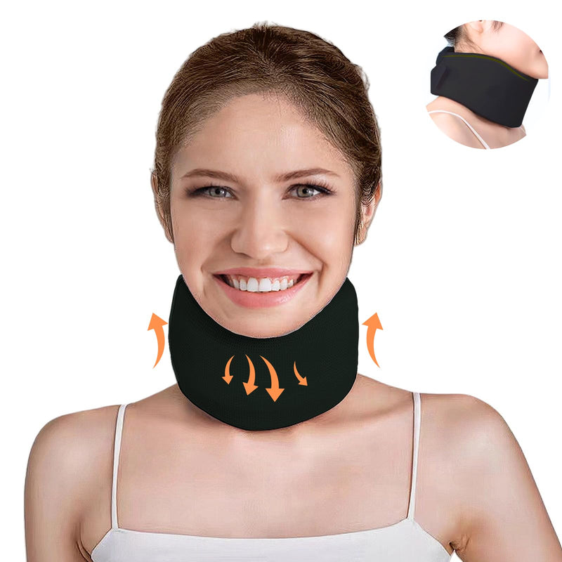 Neck Brace Cervical Collar,Soft Neck Support Relief Neck Pain & Pressure in Spine for Women & Men,Adjustable Neck Support Collar for Sleeping,Travelling,Office (L-19.29"X3.54") L-19.29"X3.54"