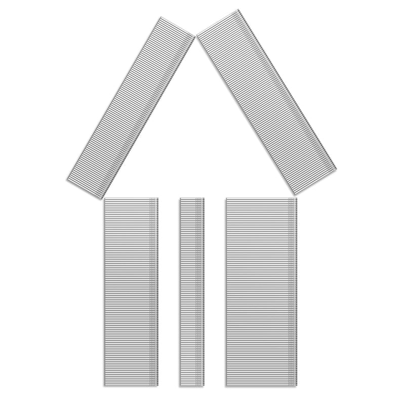 Toicann18 Gauge Galvanized Brad Nails(2",1-1/2",1-1/4",1",5/8") 18 GA Universal Nail Gun Nails for Pneumatic, Electric Brad Nailer (1000) 1000