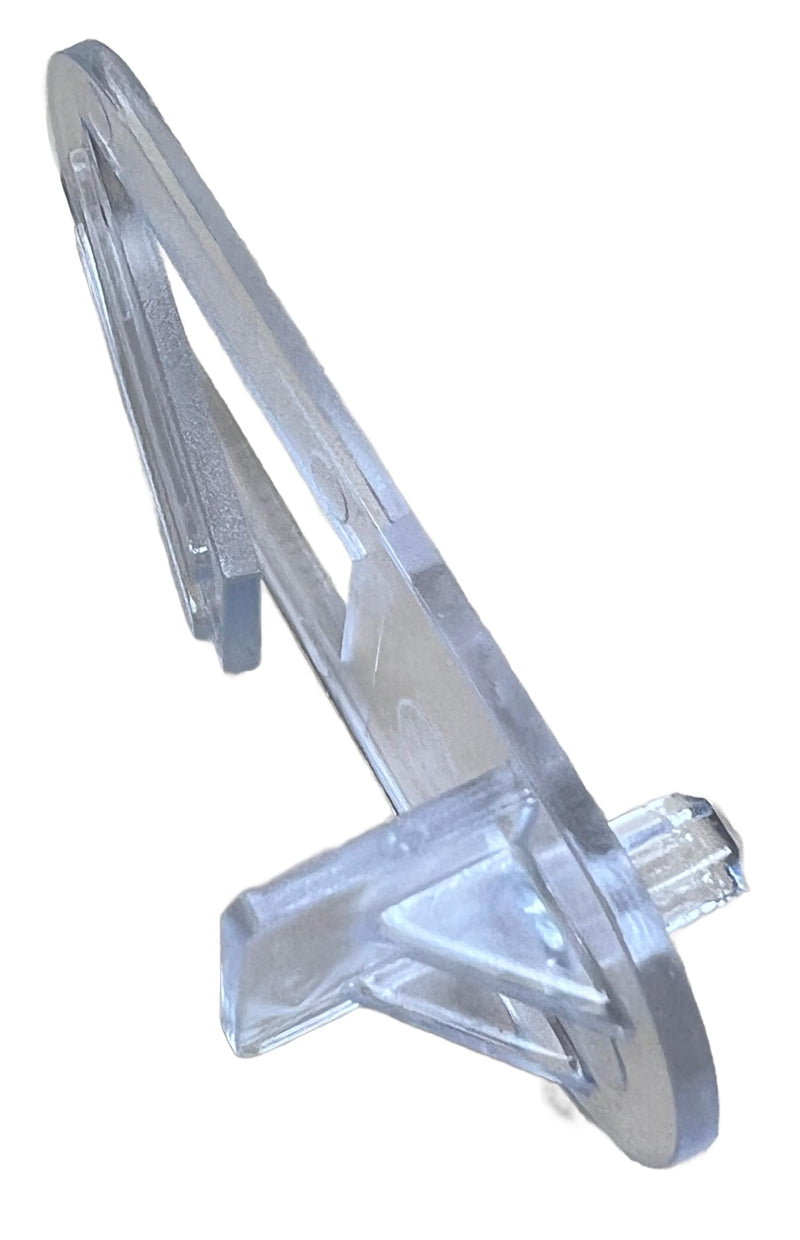 Shelf Support Locking 1/4” peg (Choose Your Shelf Thickness 1/2”, 5/8”, 3/4") Cabinet/Furniture Shelf Clips//New or Replacement (10 Clear Plastic Locking Clips per Bag) by E.H.C. (1/2" Thick Self) 1/2" Thick Self