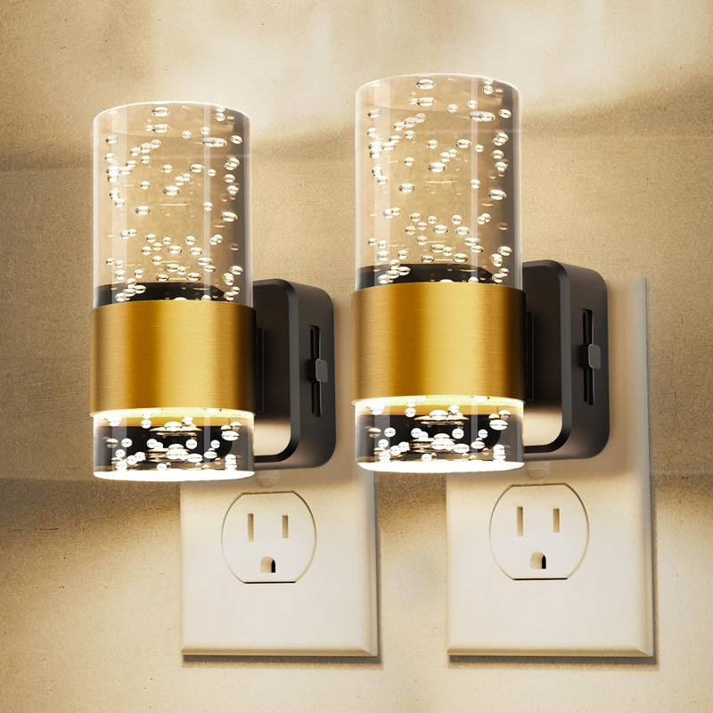 Night Lights Plug into Wall, Soft Light LED Night Light with Adjustable Brightness, Plug in Night Light with Auto Light Sensor, Wall Sconce-Style Design Night Light for Bathroom,Hallway, 2 Pack Soft White