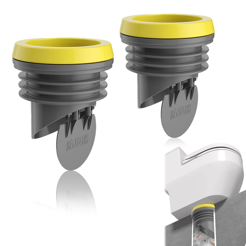 2PCS Toilet Flanges Wax Rings with Prevent Backflow Valve - Thick Wax Bowl Ring Fits 3.2-4 inch Waste Lines Easy Installation