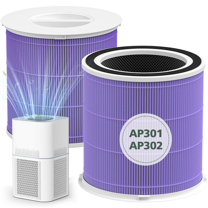 AP301 AP302 HEPA Filter Replacement, for Dayette AP301 AP302 Air Purifier Purple *2pcs