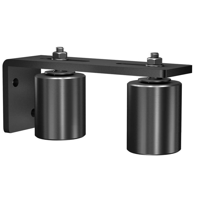 JUGREAT Gate Roller Guide,2"Slide Gate Guide Roller with L-Bracket,Universal Adjustable Heavy Duty Sliding Gate Rollers,Sliding Door Hardware 2 Inch Black