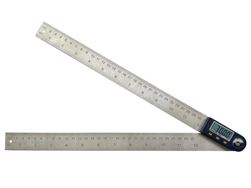 12 Inch Digital Angle Finder, JYEASTZ Stainless Steel Digital Protractor Angle Ruler with Holding Angle Data, Ideal for Construction Woodworking (12inch) 12inch