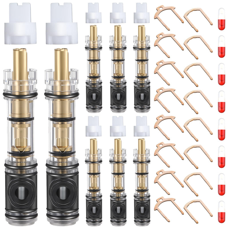 8 Pack Dual Seal Cartridge Replacement Compatible with Moen 1225 1225B Cartridge, One Handle Lavatory and Bathroom Faucet Cartridges Fits Single Handle Faucet Showers, Brass