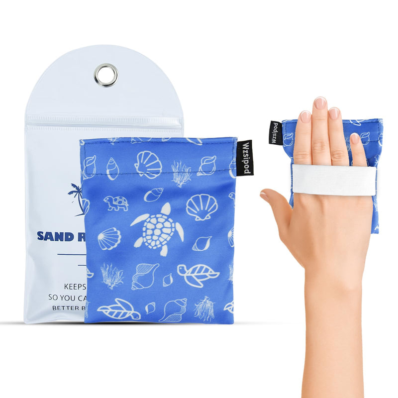 Beach Sand Removal Bag | Beach Sand Remover |Gentle, Skin-Friendly & Talc-Free | Natural Baby Powder Alternative | Safe & Effective Sand Cleaning | Essential Family Beach Accessory Turtle Pattern