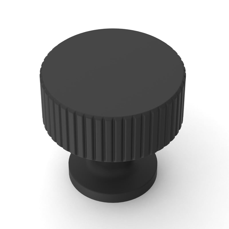 Asidrama 10 Pack Matte Black Kitchen Cabinet Knobs - Dresser & Drawer Knobs - Zinc Cabinet Hardware Single Hole Knob