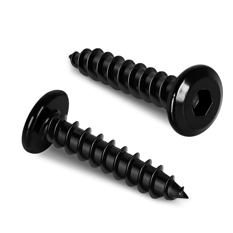 M4 x 35mm Flat Head Socket Cap Self Tapping Screws, Countersunk Wood Screws, 304 Stainless Steel 18-8, Allen Hex Drive, Black Finish, 50 PCS M4 x 35mm