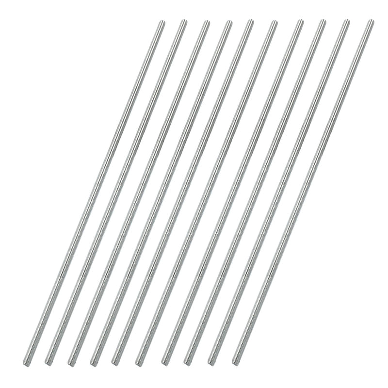 Litoexpe 10 Pack Fully Threaded Rod M3 x 150mm, 304 Stainless Steel Right Hand Threaded Rods Bar Studs M3*150