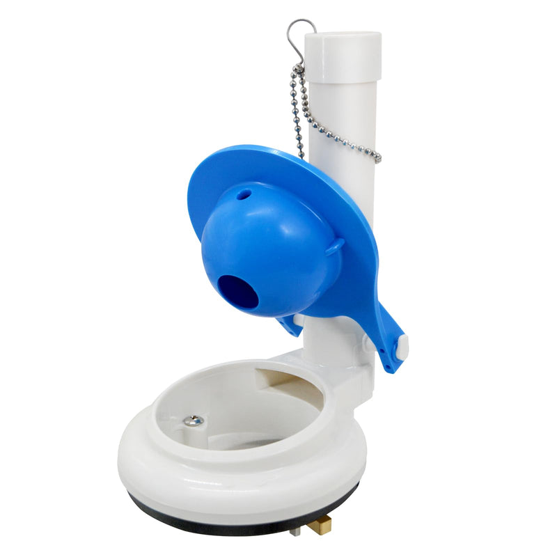 Toilet Flush Valve Assembly for One-Piece Toilets with Flapper and Chain 3-Inch Replacement Parts, Repair Kit, Easy Install. 1 piece