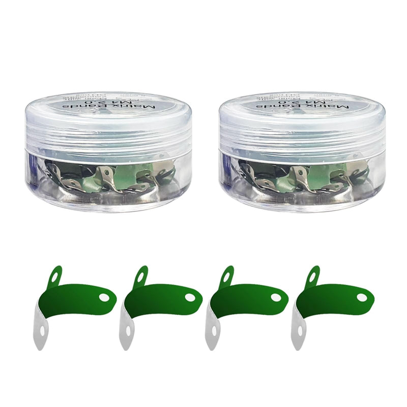 100Pcs Dental Matrix Bands with Non Stick Coated,Dental Metal Sectional Contoured Orthodontic Molar Bands for Tooth Repair, Protect Adjacent (100Pcs 4.5mm) 100Pcs 4.5mm