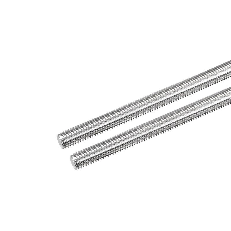 TOP-VIGOR 2Pcs M6-1.0 x 100mm Length Fully Threaded Rod, 304 Stainless Steel Right Hand Threads Rods, Fully Studding Rod Bar for Anchor Bolts, Clamps, Hangers and U-Bolts M6 x 100mm