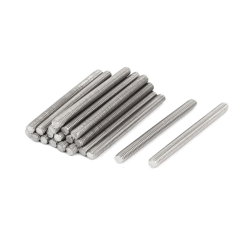 TOP-VIGOR 20Pcs M3-0.5 x 100mm Length Fully Threaded Rod, 304 Stainless Steel Right Hand Threads Rods, Fully Studding Rod Bar for Anchor Bolts, Clamps, Hangers and U-Bolts M3 x 100mm