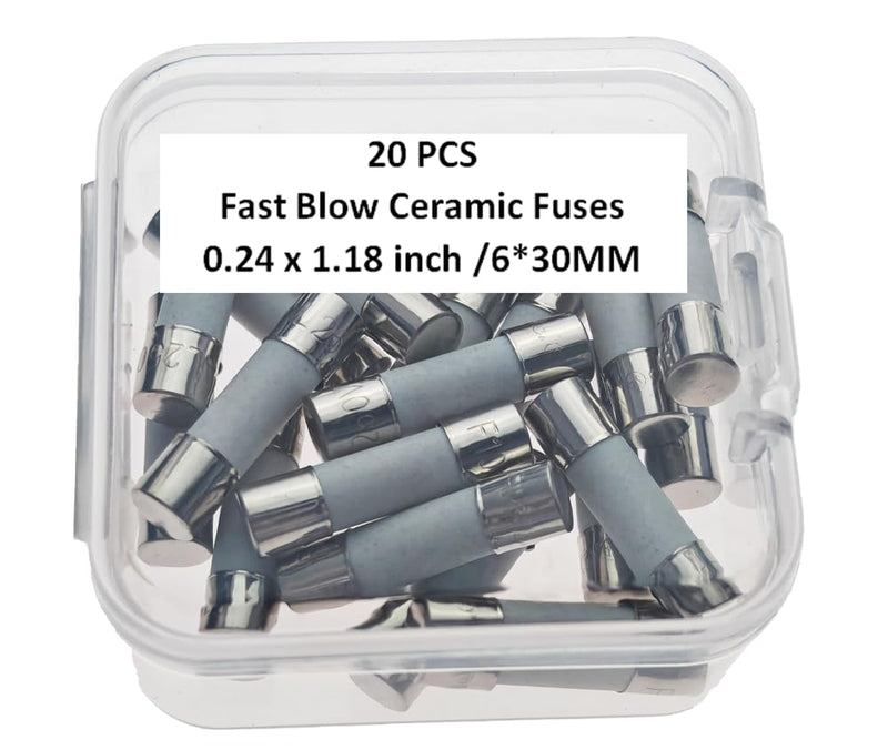 200MA, 200MA Fuses, 200A250V, 0.2A, 0.2A Fuse, 0.2A250V, Fast Blow Ceramic Fuse 6 * 30MM(20pcs) 200MA Ceramic 6 * 30MM(20pcs)