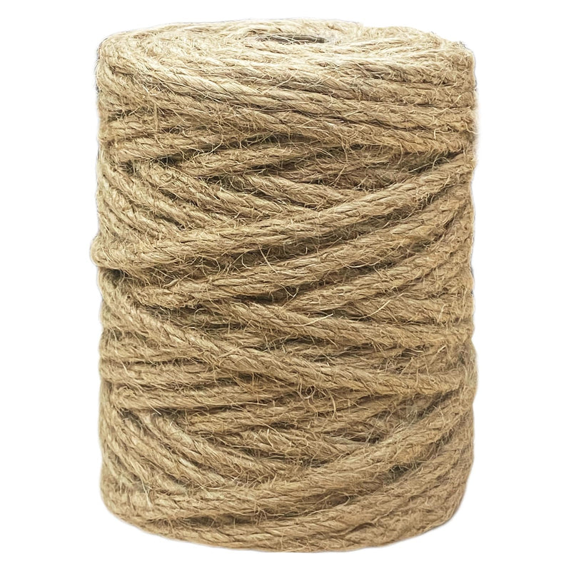 5MM Jute Rope, 100 Feet 6Ply Twisted Heavy Duty and Thick Twine Rope for Crafts Projects Cat Scratcher Scratching Post Tree Gift Wrapping Arts & Crafts Home Decoration Packing Christmas Twine Bulk Brown 5mmX100ft (30.5m)