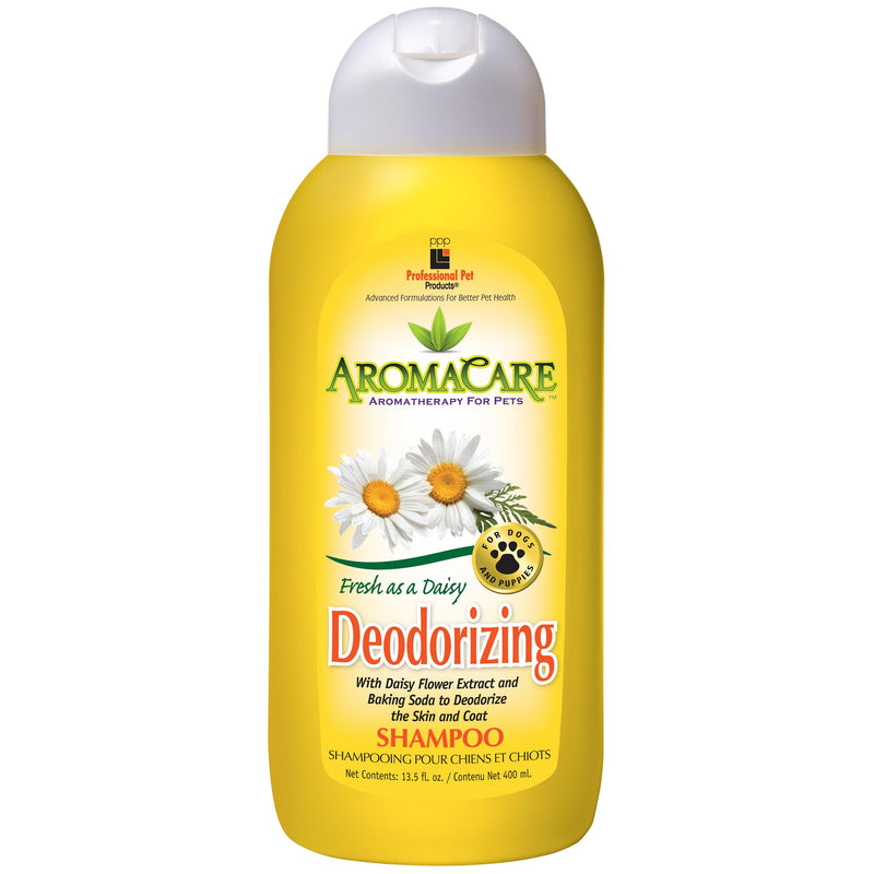 PPP AromaCare Deodorizing Daisy Shampoo - Deodorize and Revitalize Dog's Coat with Natural Daisy Extract - Fresh-Cut Daisy Scent - 13.5 fl oz. - PawsPlanet Australia
