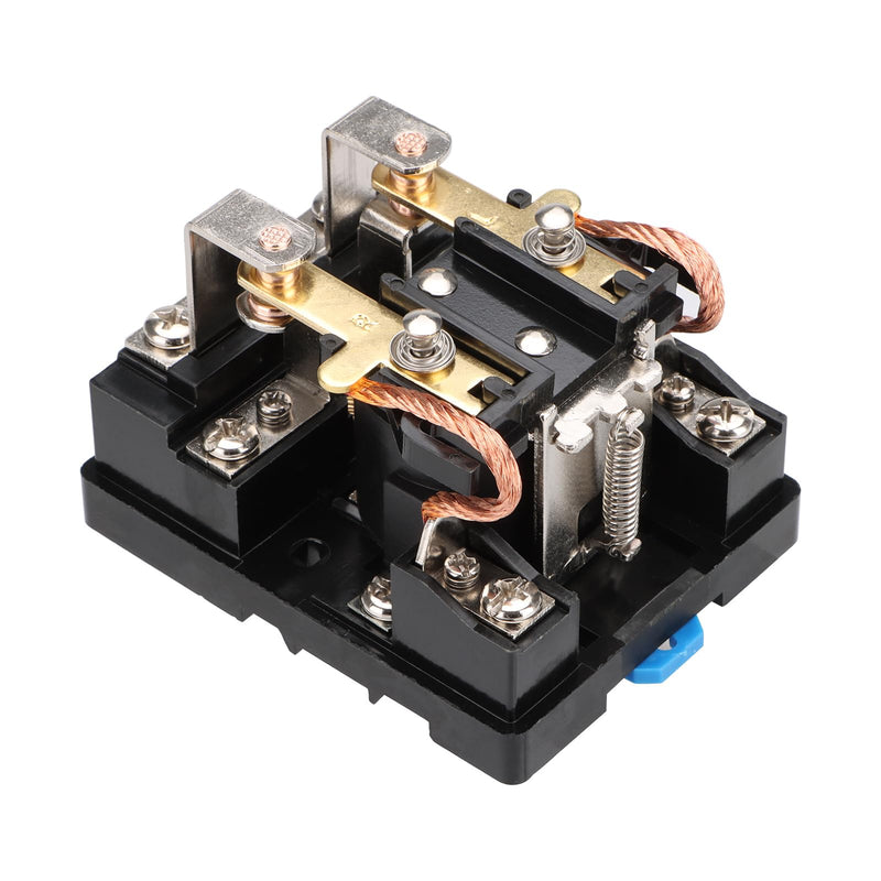 High Power Relay JQX-62F-2Z, Coil Voltage DC 12V 120A, DPDT 2NO 2NC, Electronmagnetic Relay, 35mm Rail Mount (DC 12V, 1)