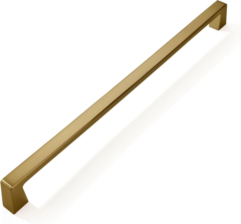 khtumeware 1 Pack Appliance Pull 18 Inch Brushed Brass Cabinet Pulls Brushed Gold Cabinet Pulls - Gold Drawer Handles Modern Dresser Drawer Hardware Zinc Alloy Pulls for Kitchen Appliance Pull 18 inch hole center