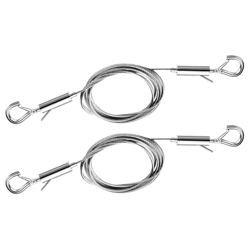 2PCS Adjustable Picture Hanging Wire Kit,Heavy Duty Mirror, Art Frame Hanging Solution,3.3FT Stainless Steel Rope,Supports Up to 66lbs for Hanging Mirrors,Picture,Artwork,Lamps,Basket,Signs 1M2PCS