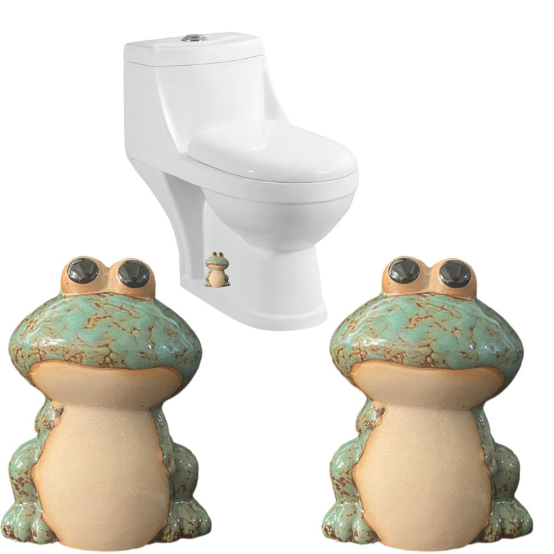 Frog Toilet Bolt Caps Ceramic Toilet Bolt Covers Decorative Toilet Screw Cover Caps, Toilet Caps for Bottom of Toilet, Cute Toilet Bowl Bolt Covers for Bathroom Decor, Easy to install (Green) Green
