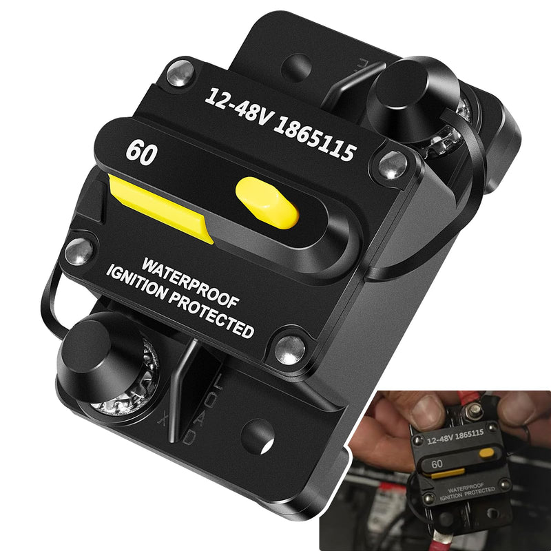 1865115 MKR-27 Circuit Breaker 60 Amp for All Minn Kota 12V/24V/36V/48V Electric Trolling Motors,Waterproof,Designed specifically for marine environments
