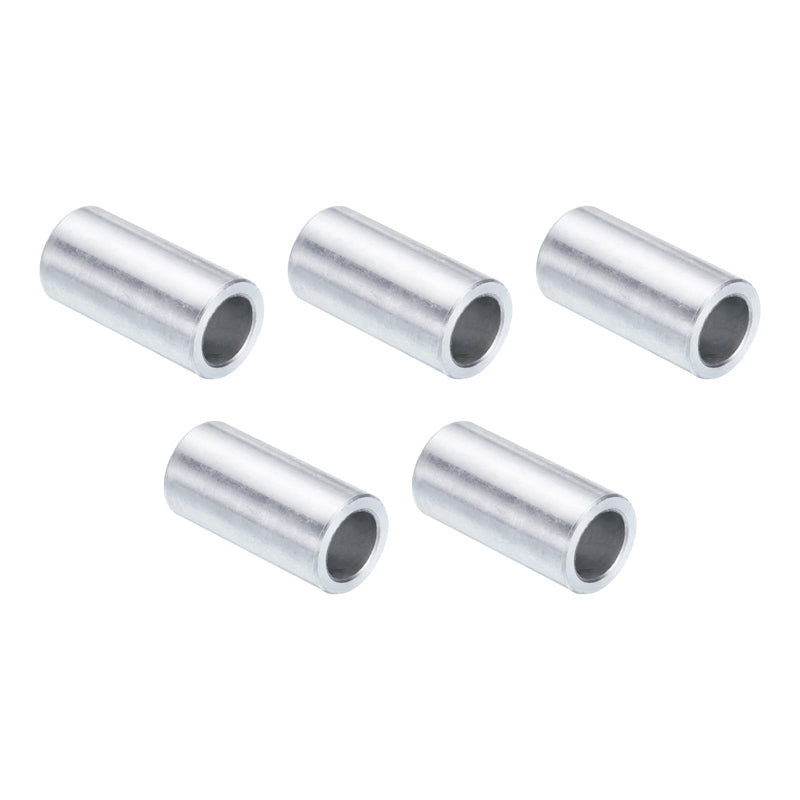 uxcell 5pcs Aluminum Spacer 5/16" Bore x 1/2" OD x 1" Length Screw Standoff Bushing Plain Round Metal Spacer for 5/16 ID Screws Bolts and Rods 5/16" x 1/2" x 1" Silver Tone