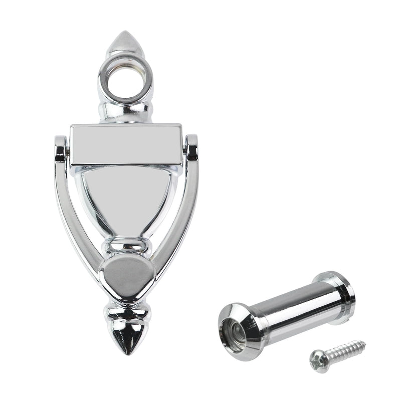 Antrader Door Knocker and Viewer, 160-Degree View Angle,4 Inch Height, Satin Nickel,1 Pack