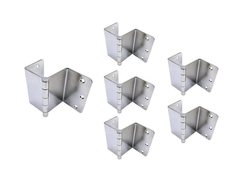 QCAA Heavy Duty 3.5" Swing Clear Offset Door Hinge Loose Pin, 1/4" Radius, Expandable Door Hinge, Nickel, Made in Taiwan, 6 Pack 1/4" Radius-Nickel