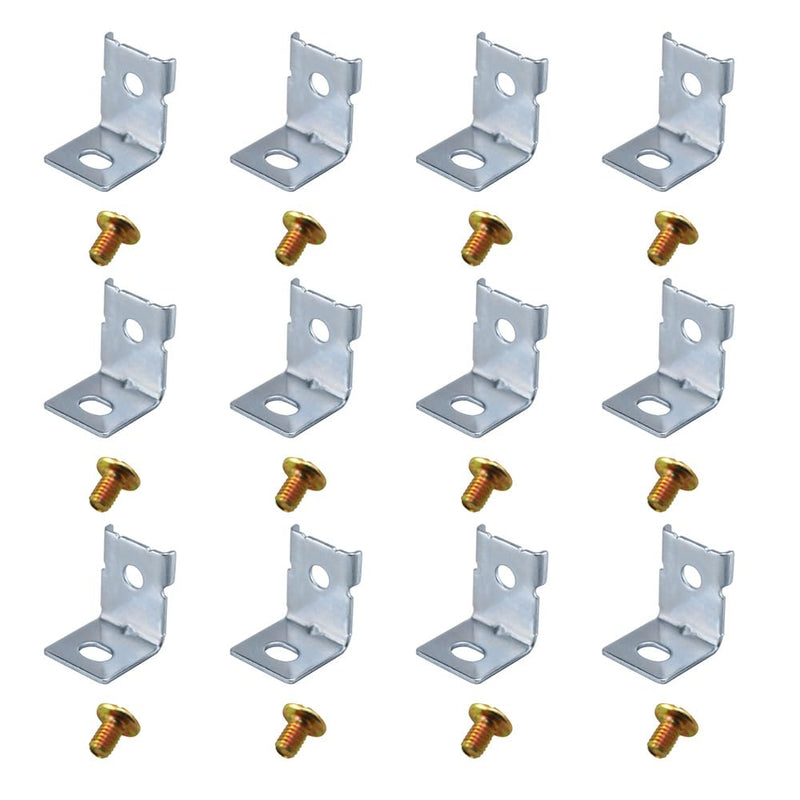 ZYAMY 12PCS Power Supply Mounting Bracket MHS012 Switch Power Supply Installation Power Bracket Kit with 12 Screws Power Clip Fixing Foot L-Shaped Bracket Switch Power Supply Installation Accessories