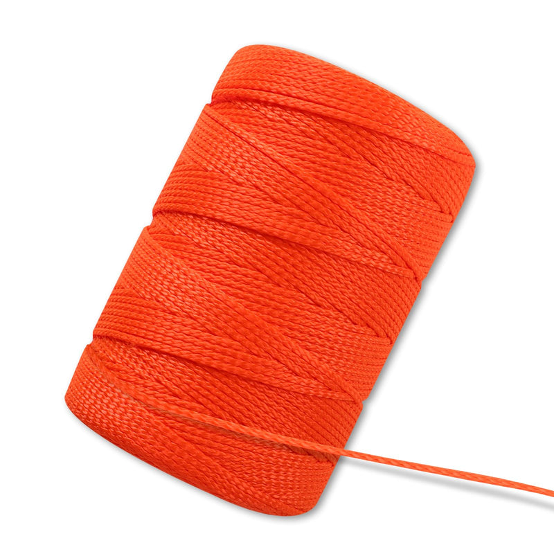Romeda Mason line #18, 500 Ft Length Orange String line, Mason line String, Construction String, Orange String, Twine String for Gardening, Braided Mason Line, Masonry String Lines， String Lines
