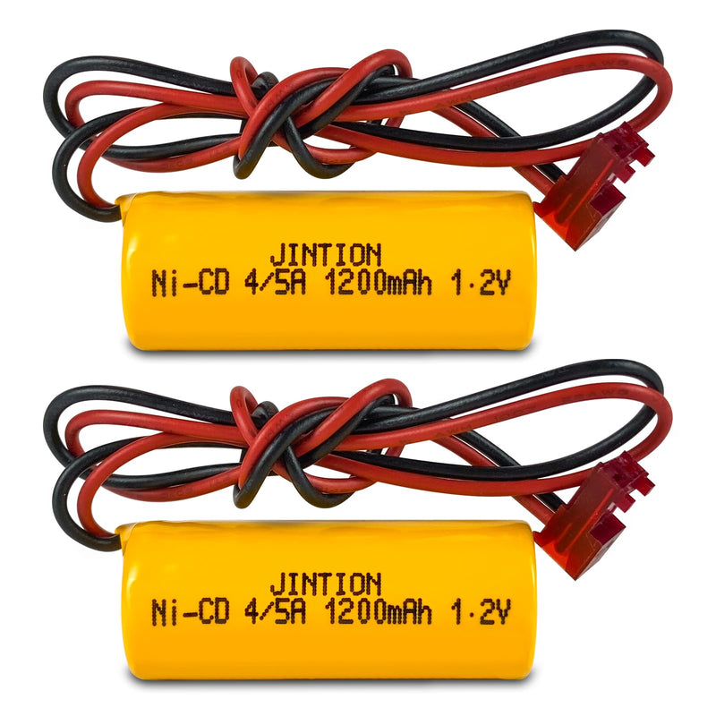 JINTION ELB1P201NB Emergency Light NiCad 1200mAh 1.2V 4/5 A Battery for Lithonia ELB1P201N2 ELB1P2901N ELB1P201N ANIC1493 Lithonia 1009S00-MZ ELB0320 Grainger 4WT20 OSA212 NIC1169 EBE-33