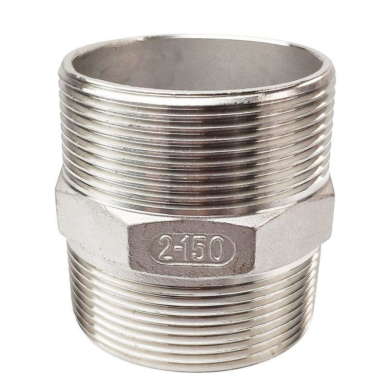 4" Male to Male NPT Hex Nipple Pipe Threaded 304 Stainless Steel Pipe Fitting 4 Inch