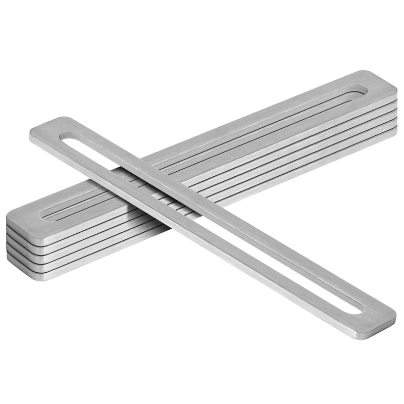 6 Pcs 8"x1" Stainless Steel Slotted Flat Mending Plates, Adjustable Long Slot Bracket, 3.8mm Thick