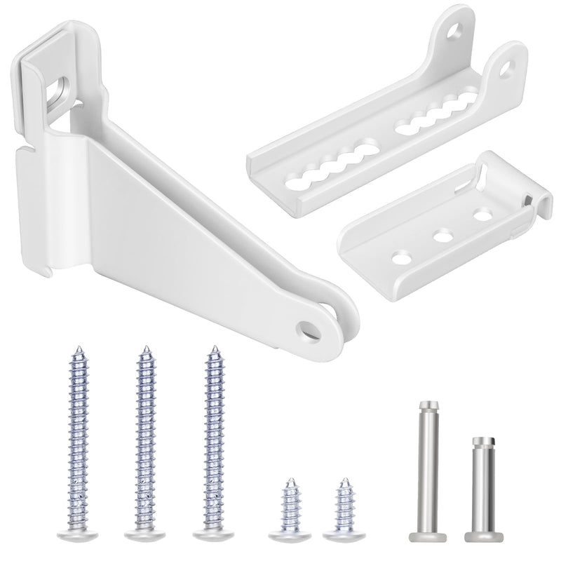Storm Door Closer Bracket, Reinforced Repair Jamb Bracket Compatible with Andersen Emco, Larson, Pella, 40201 Door Repair Kit, Protecting Doors from Damage from Strong Winds (White) White