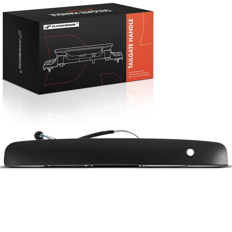 A-Premium Rear Tailgate Liftgate Handle w/Garnish Compatible with Toyota Sienna 1998-2003 & Sequoia 2001-2007, Primed Black, Replace# 69090-08010, 6909008010