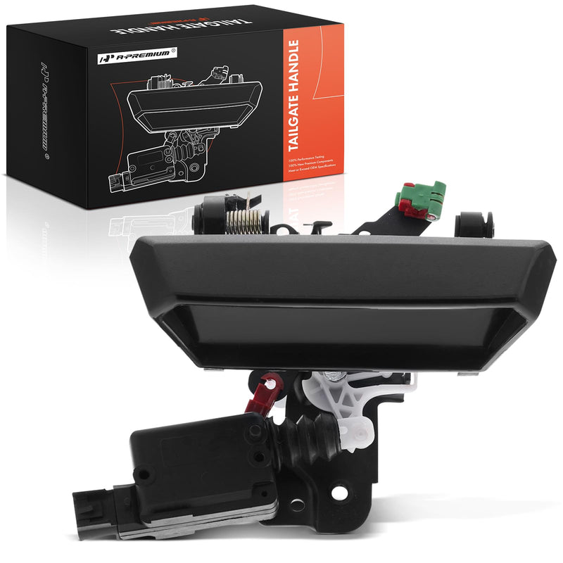 A-Premium Tailgate Handle Liftgate Latch Handle Compatible with Chevrolet Avalanche 2007-2013, Textured Black, Replace# 25790724