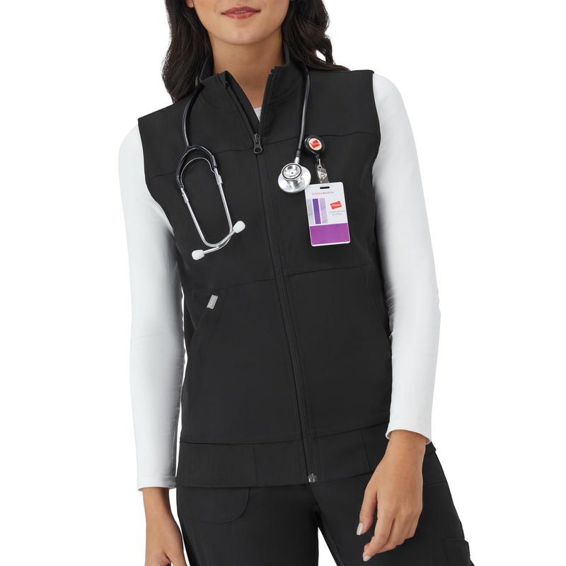 Hanes Women's Comfort Fit Scrubs Healthcare Vest, Moisture-Wicking Stretch Scrubs Vest for Women Medium New Ebony - NewNest Australia