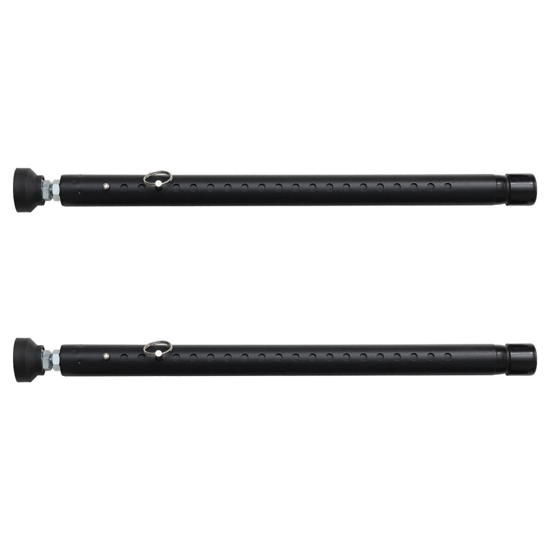 2pcs Sliding Door Security Bar, Adjustable Window Security Locks with Rubber Tips 17-50inch, Patio Door Security Lock Black for Home Apartment, Black 1.2m--2pcs